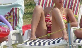 Sexy Topless Bikini Babes Flashing Their Nice Tits Voyeur Video
