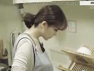 Forbidden Mama & Son'S Ally Bangs In The Kitchen - Korean Video