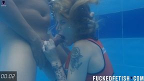 Seductive Cumshot Underwater Prisoner Ashlee Rose Wetlook Bondage Pool