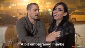 Street Audition With Big Juicy Jugs Canela Skin - Must See