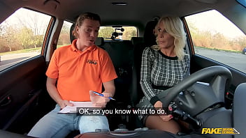 Intense Hot Blonde Cougar Fucks A Driving Instructor - Fake Driving School - High Quality