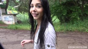 Juicy Petite Nymphette Sylva Fucks In The Woods For Money