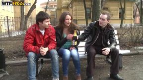 Casual Babe Has Intercourse With Two Guys