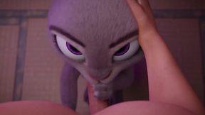 Wet Hot Yiff With A 3D Furry Judy Hopps Who'S Fond Of Dick-Sucking