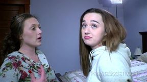 Seductive Nasty Teen Girls Go Lesbian For A First Time