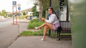 Insane I Picked Up A Hot Slut At The Bus Stop! - Ariana Van X