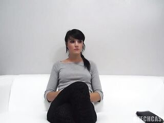 Viral: Explicit Concupiscent, Czech Brunette Hair With Not So Large Bazookas, Barbora Is Masturbating In Front Of The Camera