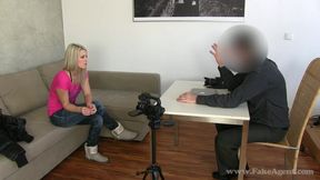 New: Insane Sexy Blonde In First Hardcore Casting