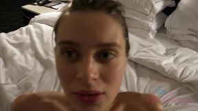 Kinky Pov - After A Blowjob In The Bath, Lana Rhoades Takes Your Hard Dick Between Her Feet And Strokes You Off Good - Must See