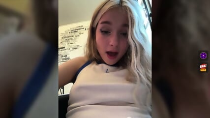 Forbidden Tiny Blonde Masturbating In Public - 4K