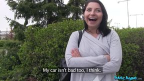 Passionate Hot Smiley Brunette Czech Babe Sucks And Fucks For Cash Outdoors