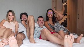 Explicit Asian Stepsisters Milk Cocks Dry And Swallow The Cumshot - Must See