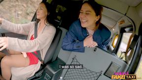 Seductive Female Taxi Driver In Reality Lesbian Action - Strap-On Riding Student Zuzu Sweet