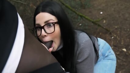 Exclusive: Hardcore Slut Sucks A Black Man In The Woods