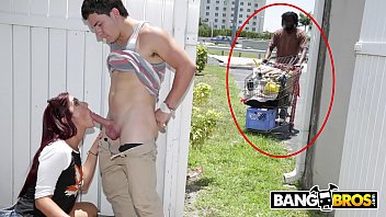 Leaked: Wild Bangbros - Sophia Steele Gives Peter Green A Public Blowjob While Bum Walks On By