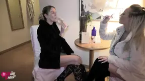 Explicit 2 Naughty Blonde Sluts In Boots And Fur Coat!