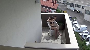 Leaked: Hot Spying My Naughty Teen Neighbour Masturbating On Her Balcony