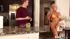 Forbidden Hot 70 Yo Granny In Bikini Teaches Her Step Grandson A Rough Sex Lesson - High Quality