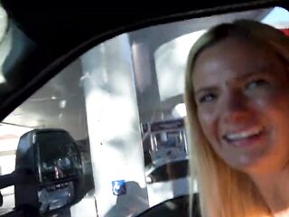 Raw Hawt Twenty Year Old Blond Cheats On Her Boyfriend In Parking Lot -Lacy Tate