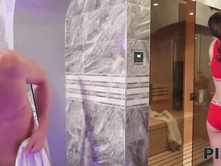 Stacy Cruz Is Having Steamy Rough Sex In The Sauna And Groaning From Joy Whilst Cumming