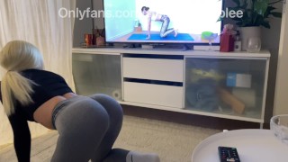 Blonde Swedish Girl Gets Stuffed In Yoga Pants