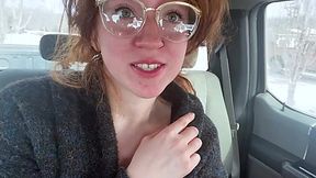 Forbidden Horny Milf Plays With Pussy In The Back Seat