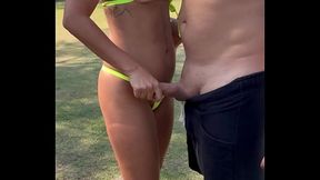 Exclusive: Hot Surrounded By Men Dogging In The Russo Parking Lot - Must See