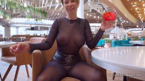 Intense Amoral Wife With Big Heavies In Public Place - 4K