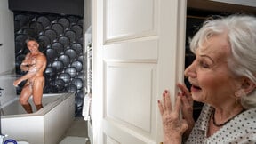 Exclusive: Insane 70Yo Granny Joined To Bath With Her Muscled Toyboy