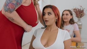 Rough Detention For My Teacher: Blonde Milf Teacher And Her Redhead Lesbian Student Scissoring In Classroom With Roxie Sinner, Hot Ass Hollywood - Full Hd