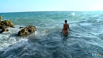 Tourists Find A Nudist Beach And Have Doggy Style Rough Sex When No One Is Looking