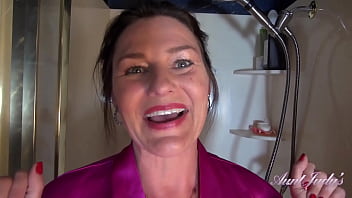 Wild All-Natural 50Yo Mature Housewife Joana Toys Her Hairy Pussy In The Shower - High Quality