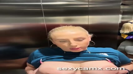 Busty Sexy Milf Slobber On Cock And Get Pounded Hard In Elevator Live At