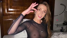 He Can'T Help But Rail Me And Cream All Over My Black Dress