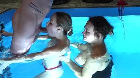Insane Dude Bangs A Hot Milf And A Tight 18Yo In A Public Sauna!