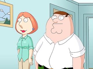 Seductive A Cartoon Guy Is Banging His Neighbor'S Wife, While He Is On His Way Home