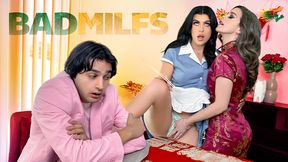 Hot Filthy Threesome Orgy With Our Favorite Waitress - Must See