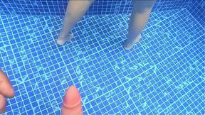Insane I Catch A Stranger With A Huge Ass In The Pool And Punch My Dick Straight In Her Pussy
